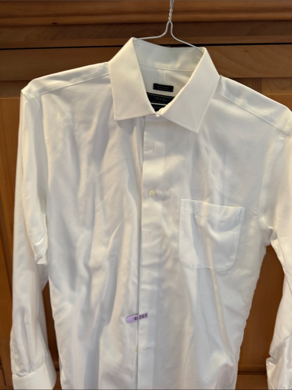 Jos A Bank Reserve Classic Men’s White Dress Shirt with Pocket